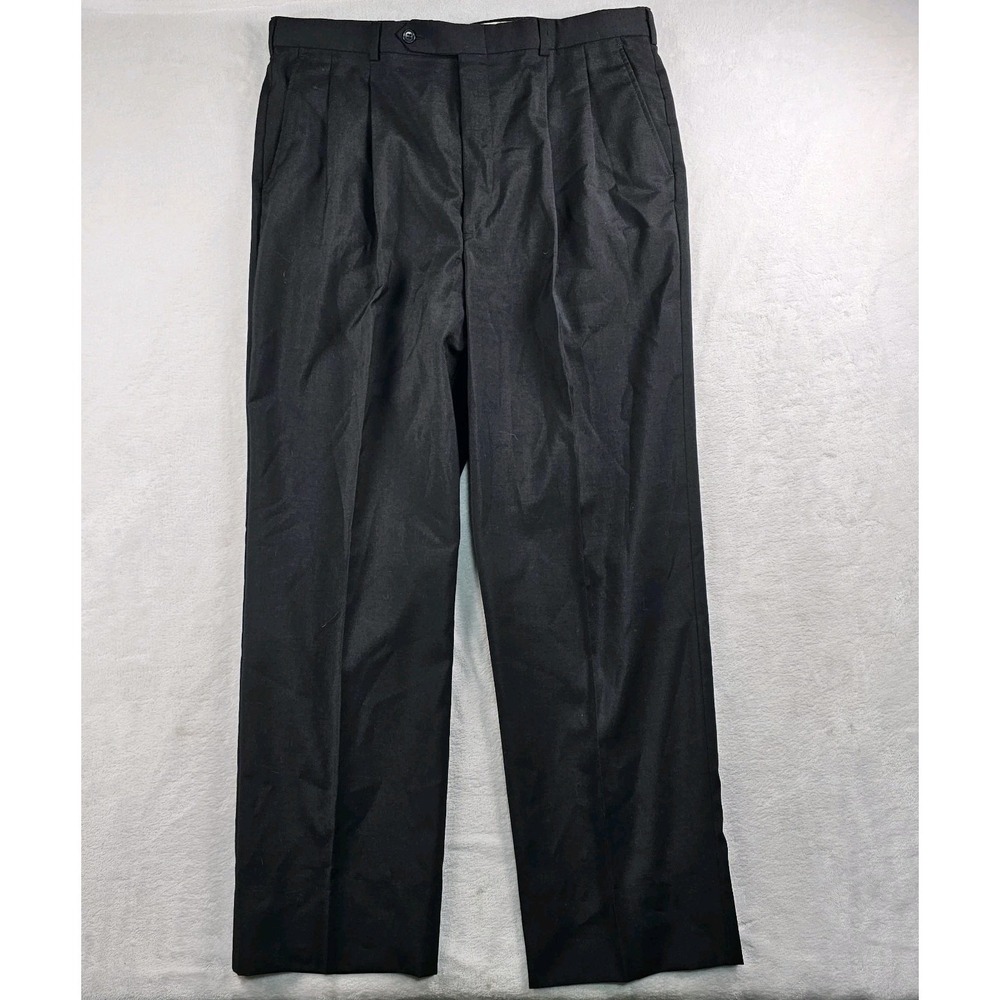 Vtg Stanley Blacker Suit Double Breasted Peak Lapel Mens 44L Pants 36x32 Pleated - Picture 10 of 16